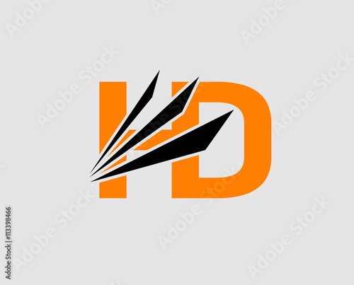 HD Logo. Vector Graphic Branding Letter Element
