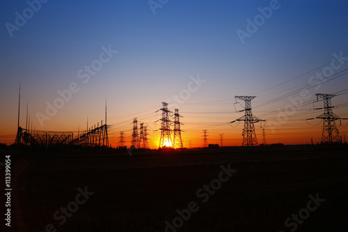 Pole and tower of high voltage