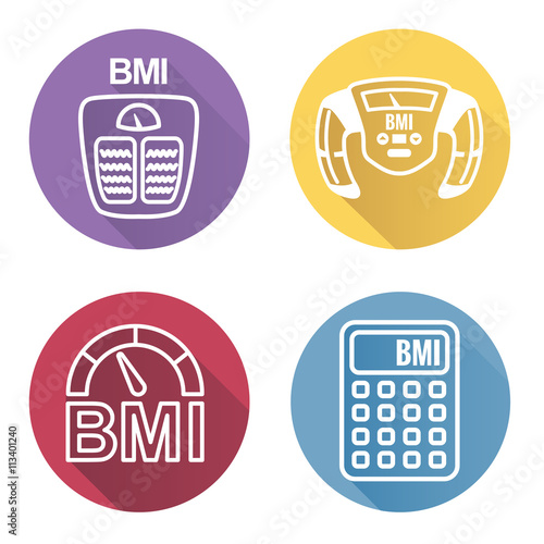 BMI or Body Mass Index Icons
