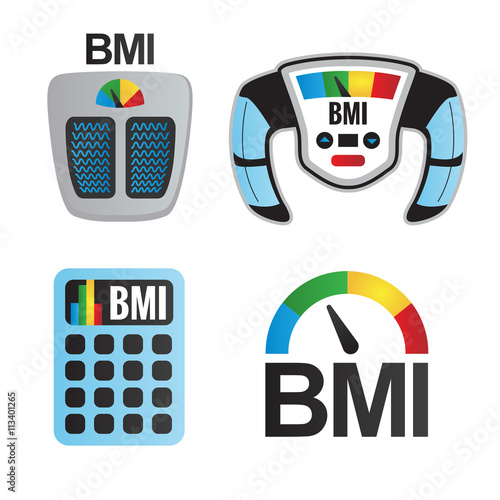 BMI or Body Mass Index Icons