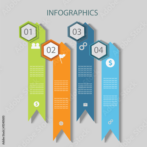 Modern arrow, Colorful arrow number options banner. Vector illustration. step options.