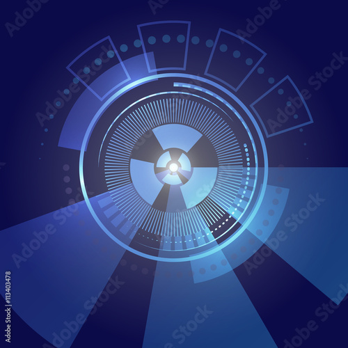 Abstract hightech blue background.