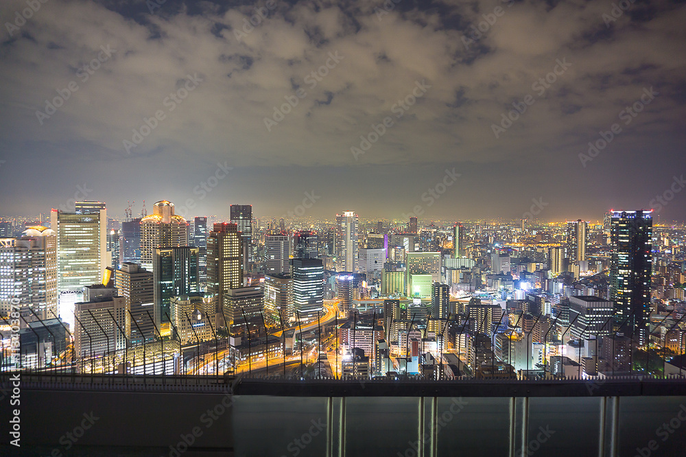 Osaka city night view