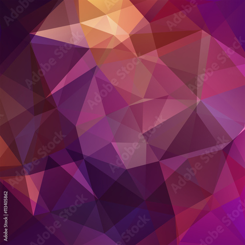 Abstract polygonal vector background. Purple geometric vector