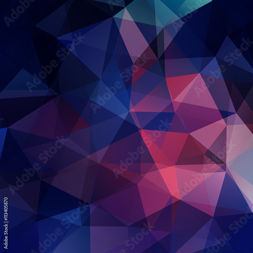Abstract geometric style blue background. Dark business background