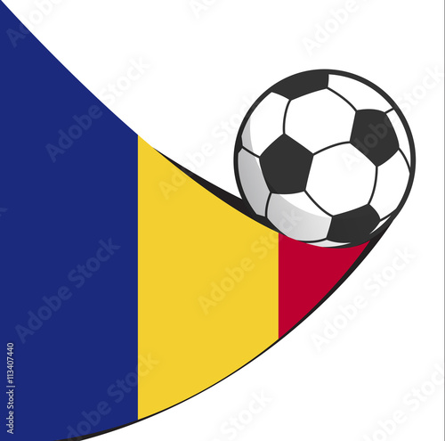 football soccer romania abstract design vector icon isolated on white background