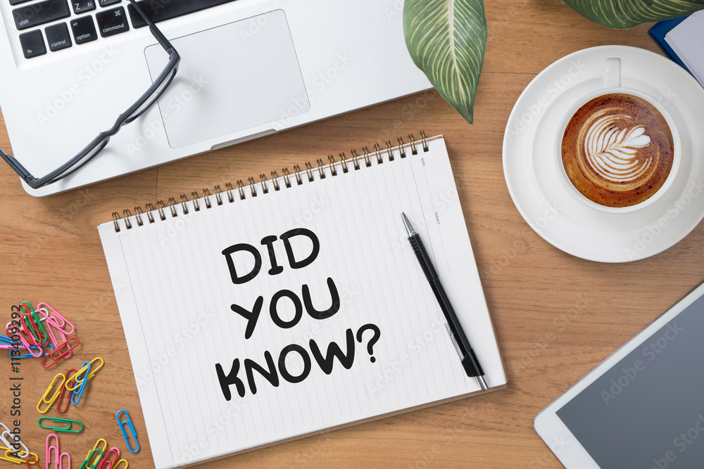 DID YOU KNOW? DID YOU KNOW?