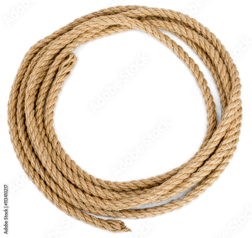 Rope loop isolated on white background