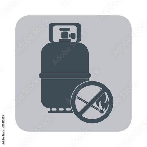 Camping gas bottle icon