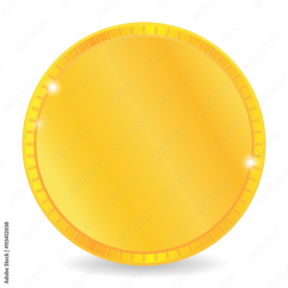 Gold coin isolated on a white background. Gold coin isolated on a white background.