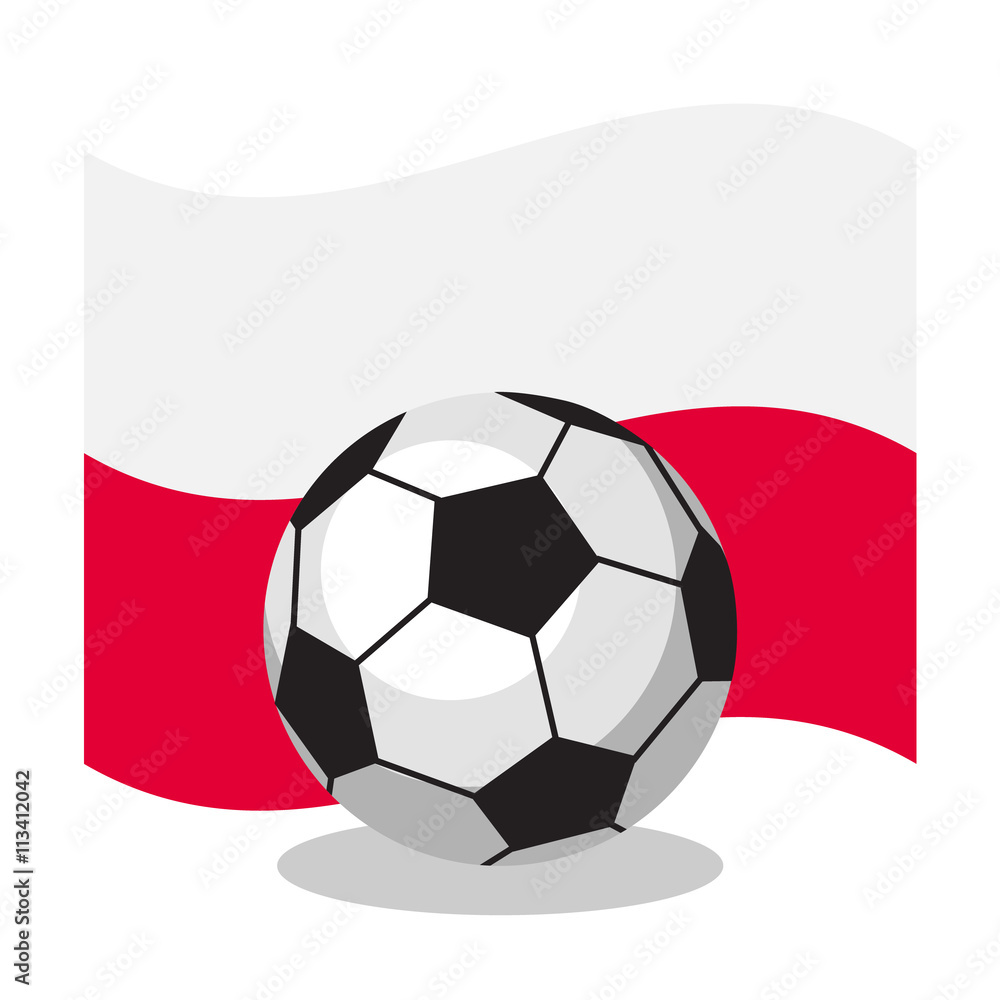 Football or soccer ball with polish flag on white background. World cup. Cartoon ball. Concept of championship, league, team sport. Game for kids and adults. Cheering and sport fans concept. Football or soccer ball with polish flag on white background. World cup. Cartoon ball. Concept of championship, league, team sport. Game for kids and adults. Cheering and sport fans concept.