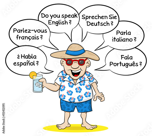 Tourist der wissen möchte, welche Sprache Sie sprechen