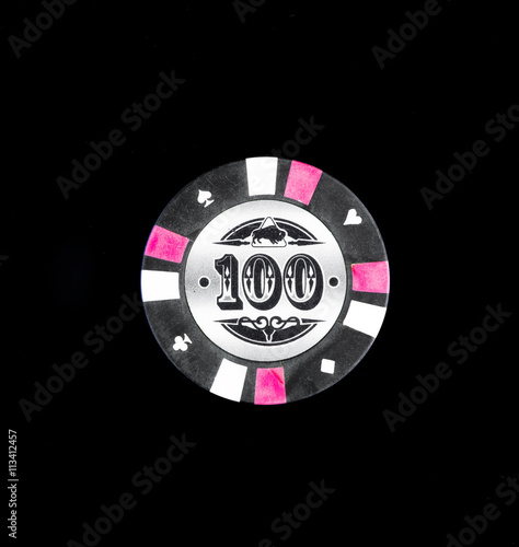 casino chips on a black background