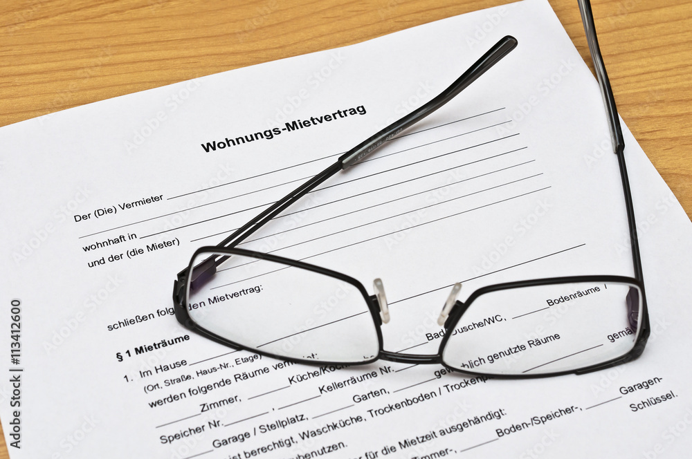 Mietvertrag unterzeichnen Mietvertrag unterzeichnen