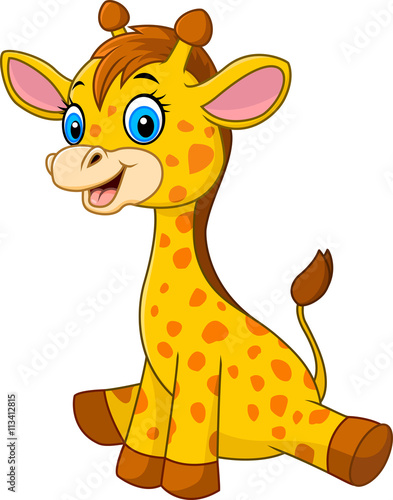 Cartoon baby giraffe