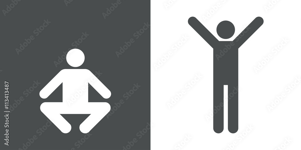 Icono plano ejercicio fisico Icono plano ejercicio fisico