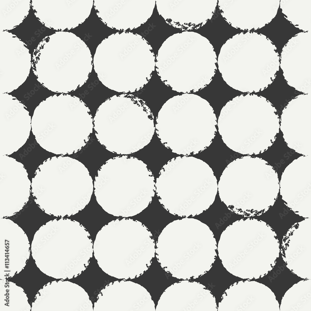 Hand drawn geometric seamless ink polka dot pattern. Wrapping paper. Abstract vector background. Round brush strokes. Casual polka dot texture. Stylish doodle. Dry brush. Rough edges ink illustration. Hand drawn geometric seamless ink polka dot pattern. Wrapping paper. Abstract vector background. Round brush strokes. Casual polka dot texture. Stylish doodle. Dry brush. Rough edges ink illustration.