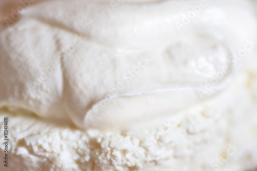 White background of sour cream
