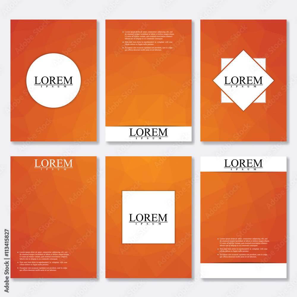 Vector brochure template, flyer, cover magazine in A4 size. Business abstract background with triangles. Vector brochure template, flyer, cover magazine in A4 size. Business abstract background with triangles.