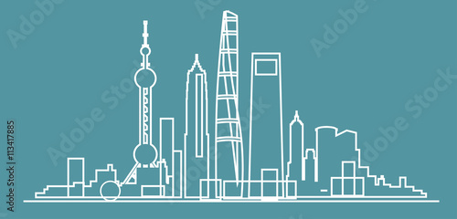 Photography Shanghai skyline