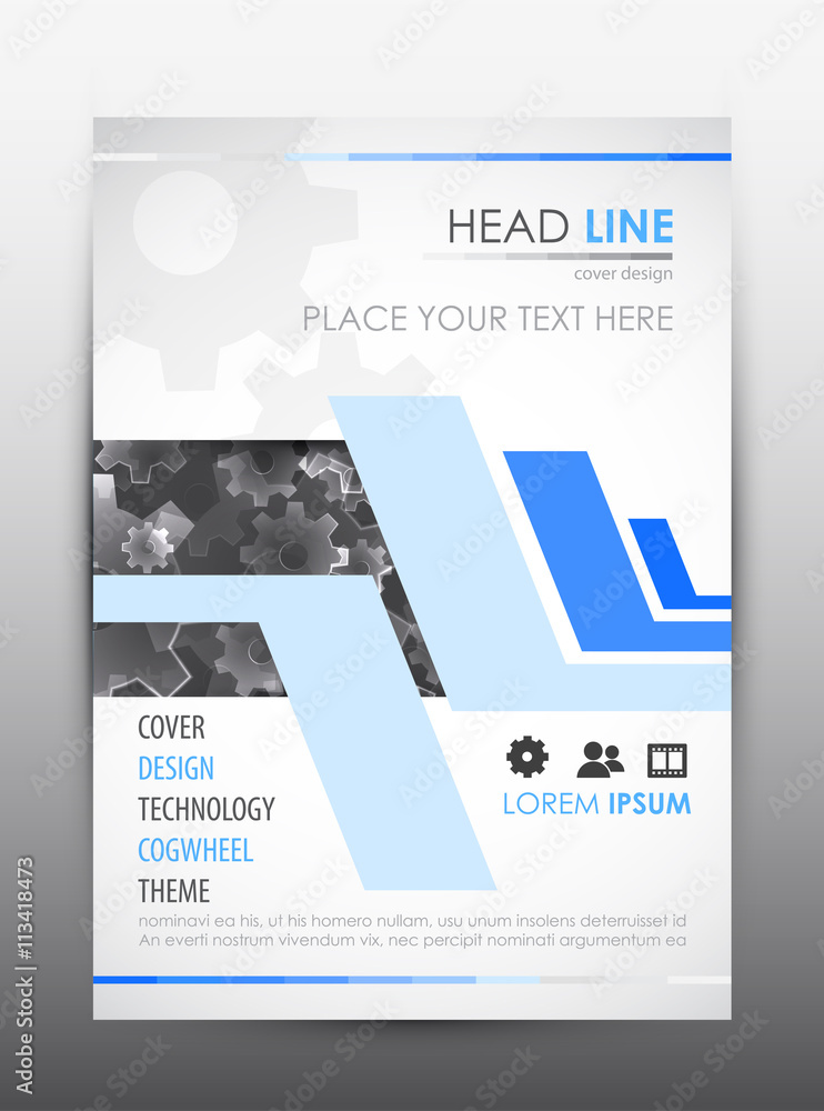 Brochure design template. Cover presentation background.