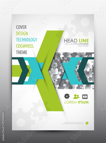 Brochure design template. Cover presentation background.