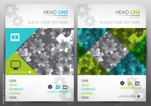 Brochure design template. Cover presentation background.