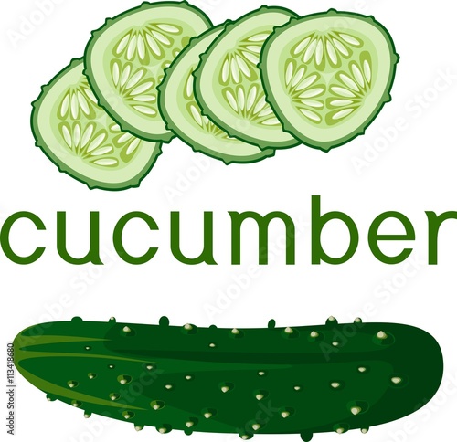 cucumber and sliced cucumber