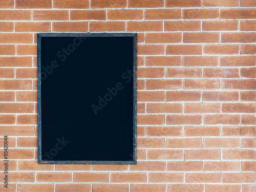 Wallpaper Mural Black board on Brick wall Background Mock up Menu frame Torontodigital.ca