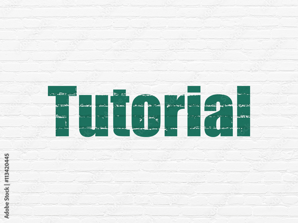 Obraz premium Education concept: Tutorial on wall background