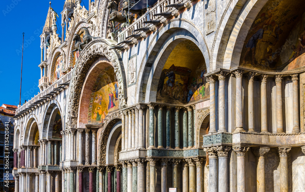 Lateral view on Saint Mark's Basilica, Venice