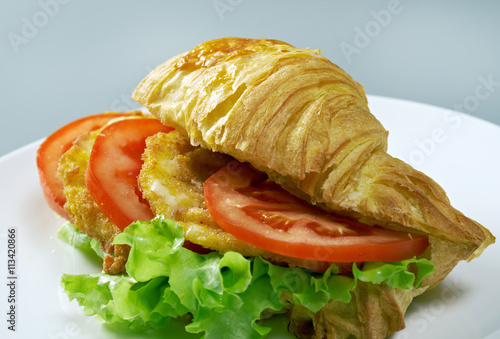 Croissant stuffed chicken nuggets photo