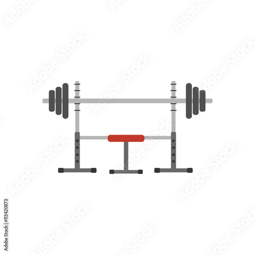 Barbell on a stand