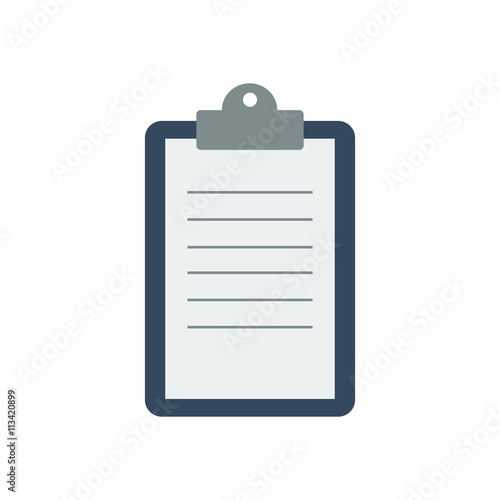 Clipboard with a sheet of paper © parkheta