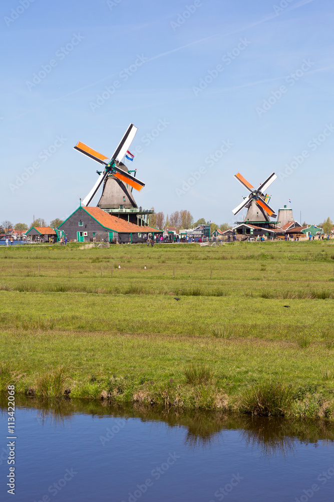 Fototapeta premium Holland, Zaanse Schans, Freilichtmuseum