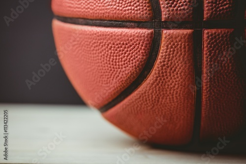 Close up of basketball