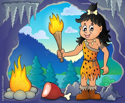 Cave woman theme image 1
