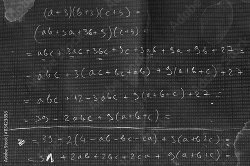 Math on the blackboard