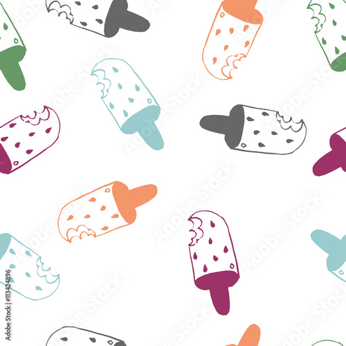 Ice cream seamless pattern