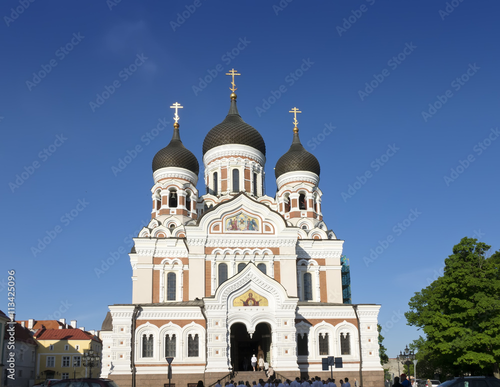Alexander Nevsky Cathedral. Old city, Tallinn, Estonia...