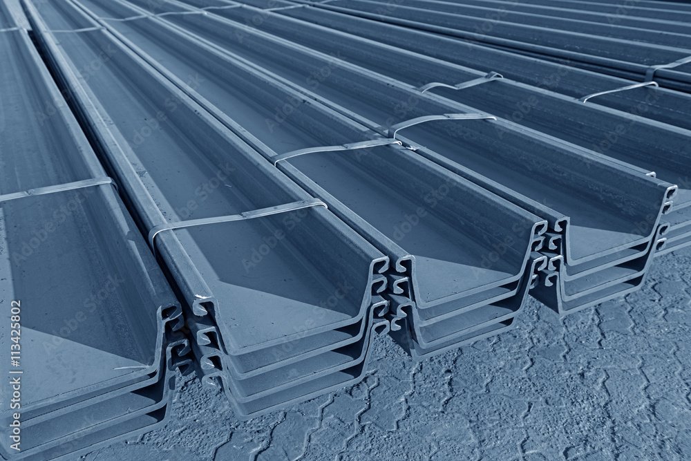 Fototapeta premium Many steel stacked together