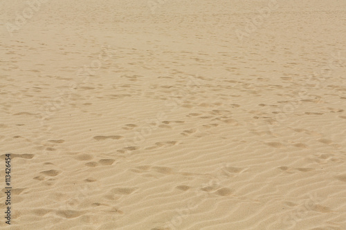 Sand patterns after wind on the Nature reserve, Park Natural, Corralejo, Fuerteventura, Canary Islands, Spain.