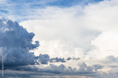 Dramatic sky with stormy cl...