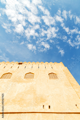 in oman muscat the old defensive fort battlesment sky a