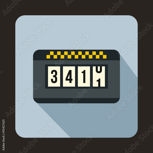 Taximeter icon, flat style