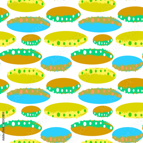 Abstract pattern with colorful ovals