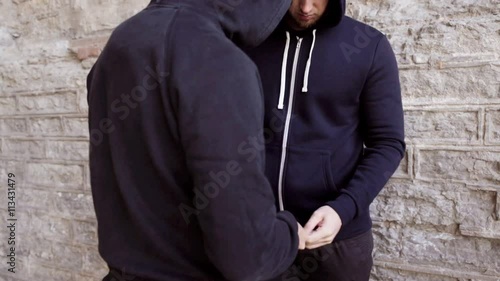 addict buying dose from drug dealer on street 27