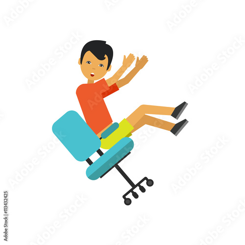 Falling from Chair Icon