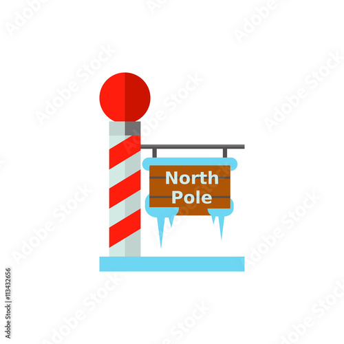 North Pole flat icon