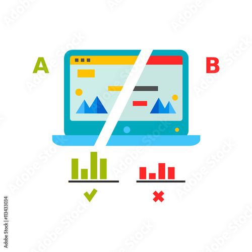 Split test flat icon